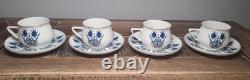 Karaca iznik Turkish Demitasse 5 2Espresso Coffee Cups & 4 4.5 Saucers