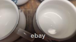 Karaca iznik Turkish Demitasse 5 2Espresso Coffee Cups & 4 4.5 Saucers