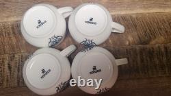 Karaca iznik Turkish Demitasse 5 2Espresso Coffee Cups & 4 4.5 Saucers