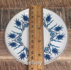 Karaca iznik Turkish Demitasse 5 2Espresso Coffee Cups & 4 4.5 Saucers