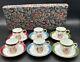 Limoges D'art Expresso Set Of 6 Cups & Saucers Demitasse Courting Couple 1930s