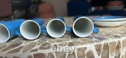 Lagardo Tackett Schmid Mid-Century Modern Porcelain 5 Espresso Cups, 2 Saucers