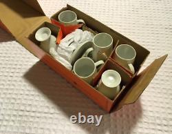 Lagardo Tackett TACK Porcelain Diablo Footed Demitasse Espresso Cups + Saucers