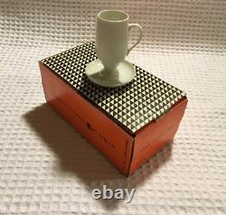 Lagardo Tackett TACK Porcelain Diablo Footed Demitasse Espresso Cups + Saucers