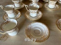 Late 19th C. Wedgwood #154623 Havelock Tea Pot with12 Demitasse/Tea Cups & Saucers