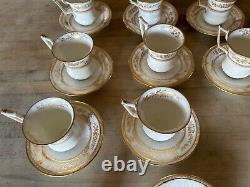 Late 19th C. Wedgwood #154623 Havelock Tea Pot with12 Demitasse/Tea Cups & Saucers