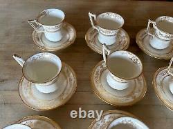 Late 19th C. Wedgwood #154623 Havelock Tea Pot with12 Demitasse/Tea Cups & Saucers