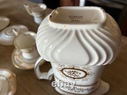 Late 19th C. Wedgwood #154623 Havelock Tea Pot with12 Demitasse/Tea Cups & Saucers