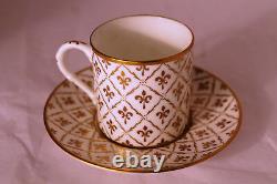 Le Tallec Fleur De Lis Pattern Demitasse Cups And Saucers Tiffany Private Stock