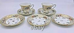 Le Tallec France Tiffany & Co Private Stock 2 Demitasse Cups & 5 Saucers Flowers