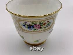 Le Tallec France Tiffany & Co Private Stock 2 Demitasse Cups & 5 Saucers Flowers