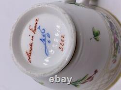 Le Tallec France Tiffany & Co Private Stock 2 Demitasse Cups & 5 Saucers Flowers