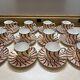 Le Tallec France Tiffany Private Stock Flower Demitasse Cup & Saucers Set Of 12