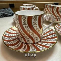 Le Tallec France Tiffany Private Stock Flower Demitasse Cup & Saucers Set of 12