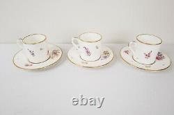 Le Tallec France Tiffany Private Stock Flower Demitasse Cup & Saucers Set of 12