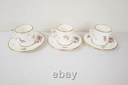 Le Tallec France Tiffany Private Stock Flower Demitasse Cup & Saucers Set of 12