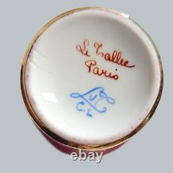 Le Tallec Golden Bees porcelain demitasse Cup and Saucer, 1950s France. Perfect
