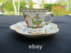 Le Tallec Paris Antique French Demitasse & Saucer Cirque Chinois Chinese Circus