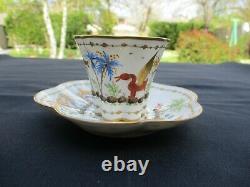 Le Tallec Paris Antique French Demitasse & Saucer Cirque Chinois Chinese Circus