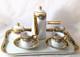 Legle Limoges France Tray, Demitasse Pot, 2 Cups & Saucers, Creamer, Sugar Set