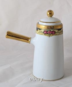 Legle LIMOGES FRANCE Tray, Demitasse Pot, 2 Cups & Saucers, Creamer, Sugar SET