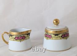 Legle LIMOGES FRANCE Tray, Demitasse Pot, 2 Cups & Saucers, Creamer, Sugar SET