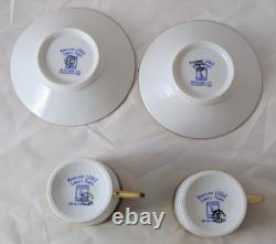 Legle LIMOGES FRANCE Tray, Demitasse Pot, 2 Cups & Saucers, Creamer, Sugar SET