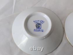 Legle LIMOGES FRANCE Tray, Demitasse Pot, 2 Cups & Saucers, Creamer, Sugar SET