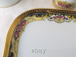 Legle LIMOGES FRANCE Tray, Demitasse Pot, 2 Cups & Saucers, Creamer, Sugar SET