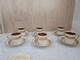 Legle Porcelain Limoges Gold Encrusted Set Of 6 Demitasses & Saucers