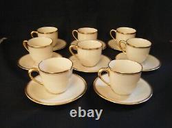 Lenox #86 DEMITASSE CUPS & SAUCERS Gold Band (Set of 8) REDUCED