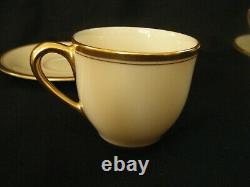 Lenox #86 DEMITASSE CUPS & SAUCERS Gold Band (Set of 8) REDUCED