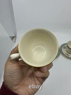 Lenox Blue Tree Demitasse Cups & Saucers