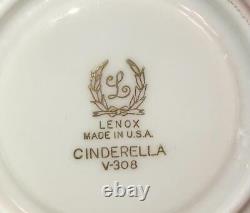 Lenox Cinderella Demitasse / Espresso Cup & Saucer V308 set of 12 RARE MINT