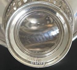 Lenox Demitasse Porcelain Cups Sterling Silver Holders Saucers Set of (6)