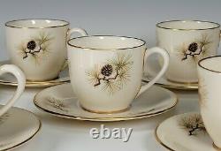 Lenox Pine Demitasse Cup & Saucer Set of 8