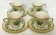 Lenox Porcelain Holiday Gold 4 X Footed Demitasse Cups & Saucer Sets Christmas