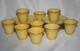 Lenox Rare Lemon Yellow Bell Shape 2 Demitasse Liners & Saucers -set Of 9