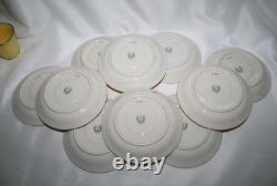 Lenox RARE Lemon Yellow Bell Shape 2 Demitasse Liners & Saucers -Set of 9