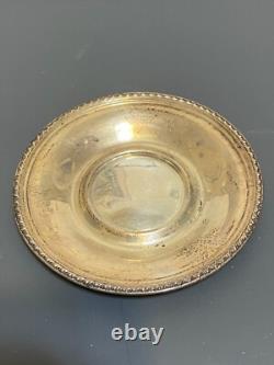 Lenox Rose Demitasse Porcelain Cups Sterling Silver Saucer & Holder (2 SETS)