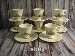 Lenox Rutledge Demitasse Footed Cups And Saucers 8 Sets