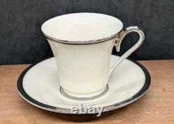 Lenox Set 6 SOLITAIRE Porcelain Demitasse Cup & Saucer