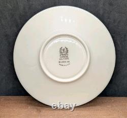 Lenox Set 6 SOLITAIRE Porcelain Demitasse Cup & Saucer
