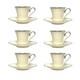 Lenox Solitaire 6 Porcelain Demitasse Espresso Cups 2 1/2 3oz & Saucers 5