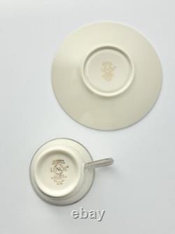 Lenox Solitaire 6 Porcelain Demitasse Espresso Cups 2 1/2 3oz & Saucers 5