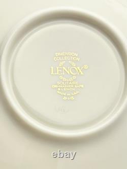 Lenox Solitaire 6 Porcelain Demitasse Espresso Cups 2 1/2 3oz & Saucers 5