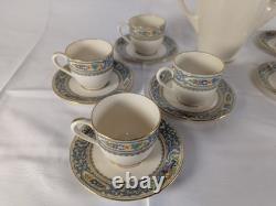 Lenox The Autumn Pattern Coffee Pot 521 1/2 & 8 Demitasse Cups & Saucers