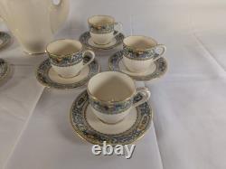 Lenox The Autumn Pattern Coffee Pot 521 1/2 & 8 Demitasse Cups & Saucers