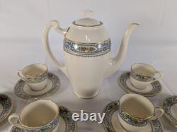 Lenox The Autumn Pattern Coffee Pot 521 1/2 & 8 Demitasse Cups & Saucers