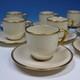 Lenox Tiffany China 1306/86 Smooth Gold Trim 8 Demitasse Cups And Saucers